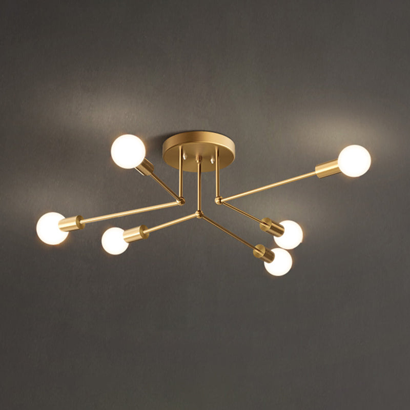 Light Light Flush Mount Éclairage Industriel Style Spoutnik Design Metal plafond Mouted Light