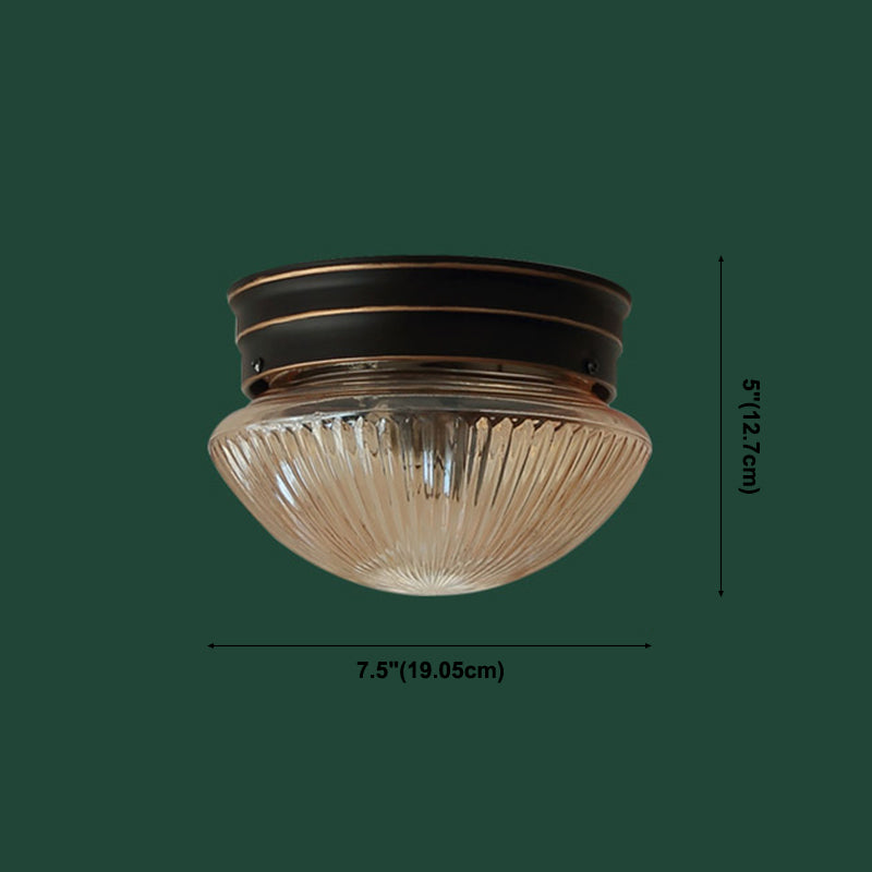 7.5" Wide Classic Bowl Flush Mount Glass 1 Light Flush Ceiling Light for Foyer