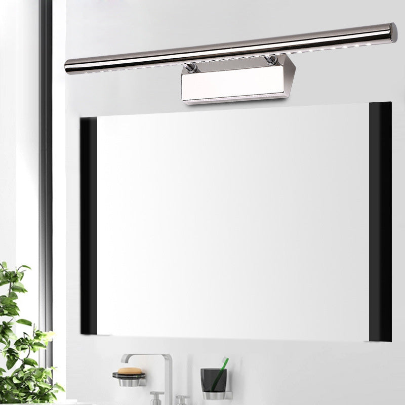 1 luces de sombra lineal matones de pared moderna iluminación de pared de espejo de estilo simple en plata