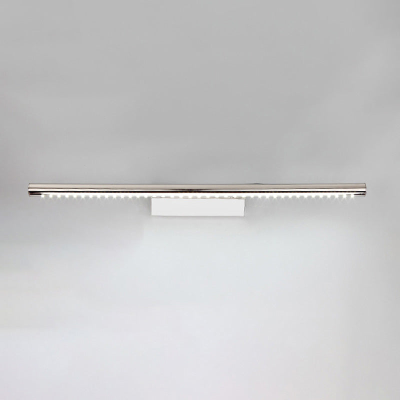 1 luces de sombra lineal matones de pared moderna iluminación de pared de espejo de estilo simple en plata