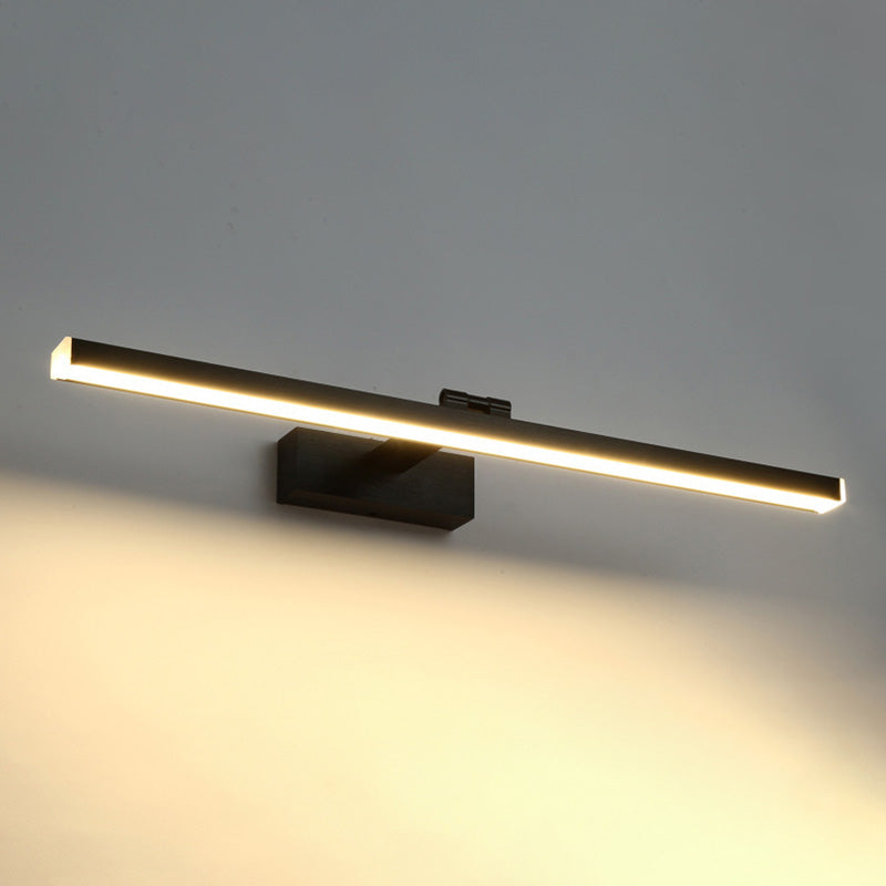 Metal Shade Linear Swing Arm Lights Medro de pared Moderna 1 Cabeza de montaje en la pared en negro