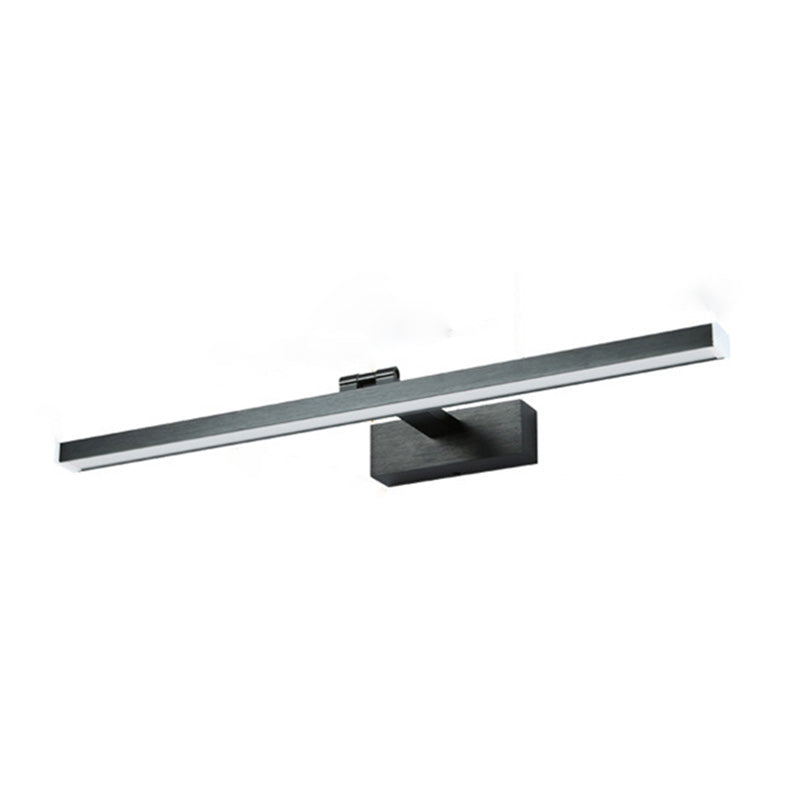 Metal Shade Linear Swing Arm Lights Medro de pared Moderna 1 Cabeza de montaje en la pared en negro