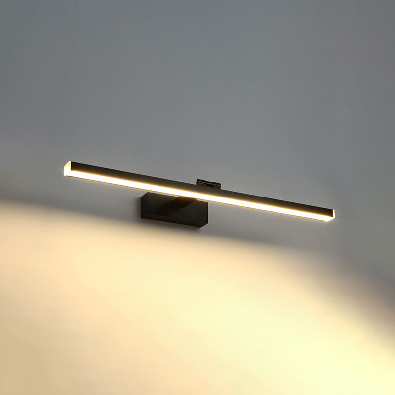 Metal Shade Linear Swing Arm Lights Medro de pared Moderna 1 Cabeza de montaje en la pared en negro