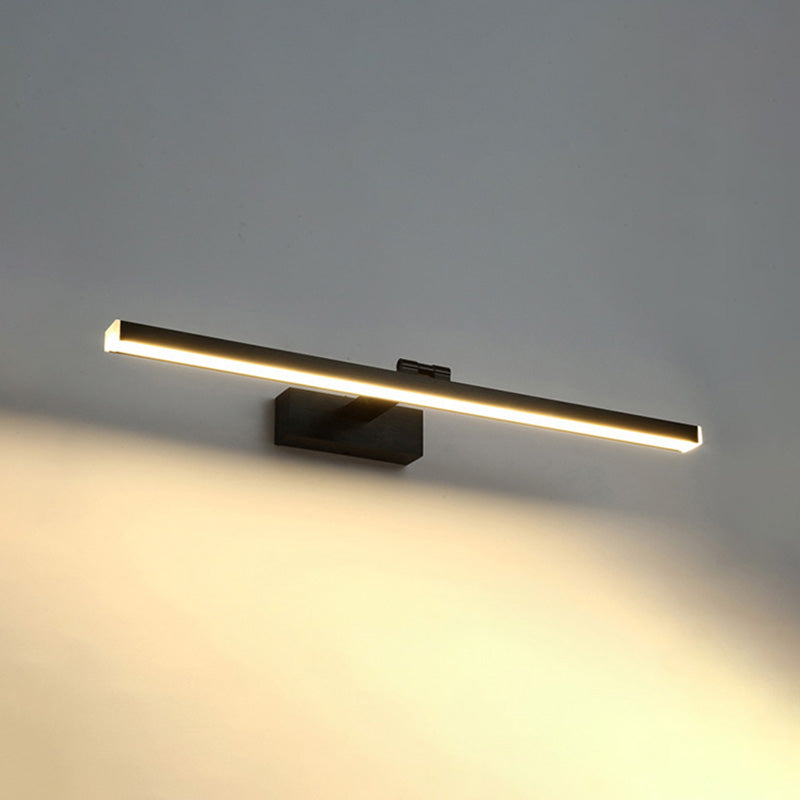 Metal Shade Linear Swing Arm Lights Medro de pared Moderna 1 Cabeza de montaje en la pared en negro