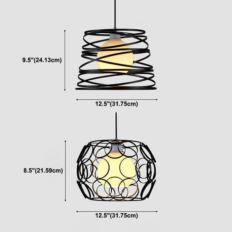 Trommel hanglamp verlichting industriële plafondverlichting metaal 1 lichte hanglampverlichtingsarmaturen