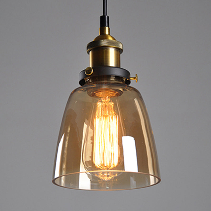 Cône Cone Pendant Lights Industrial Plafond Lights Verre 1 Light Hanging Lights