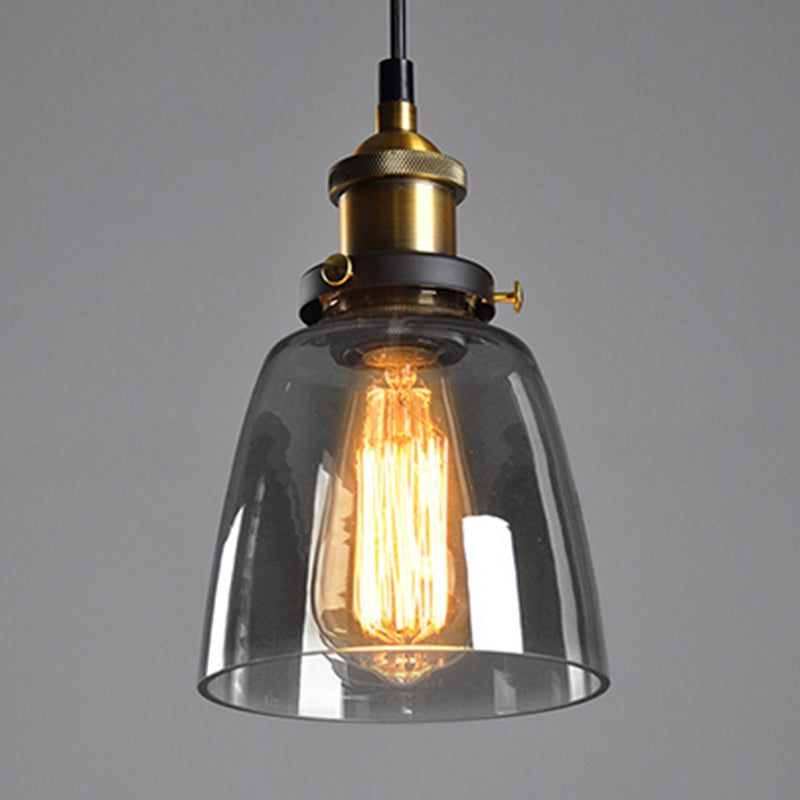 Cône Cone Pendant Lights Industrial Plafond Lights Verre 1 Light Hanging Lights