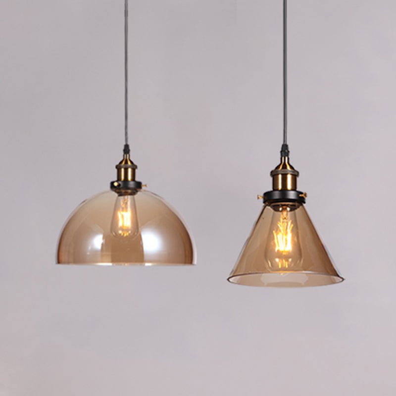 Cone Pendant Lighting Industrial Ceiling Lights Glass 1 Light Hanging Lights