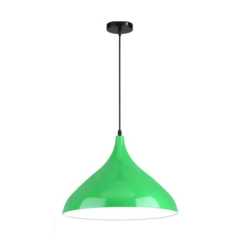 Macaron Matel Hanging Light, Nordic Teardrop 1-Light Pendant Lighting for Living Room