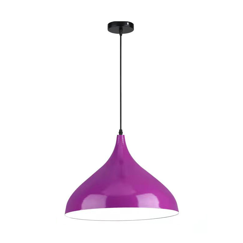 Macaron Matel Hanging Light, Nordic Teardrop 1-Light Pendant Lighting for Living Room