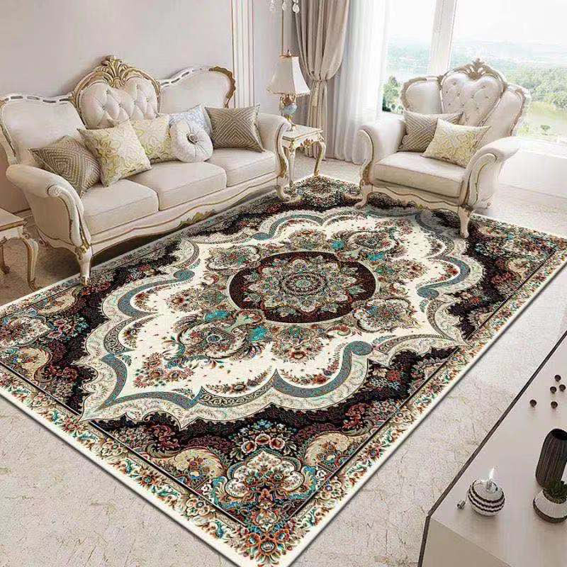 Tapis traditionnel multicolore magnifique tapis de tapis à imprimé fleuri