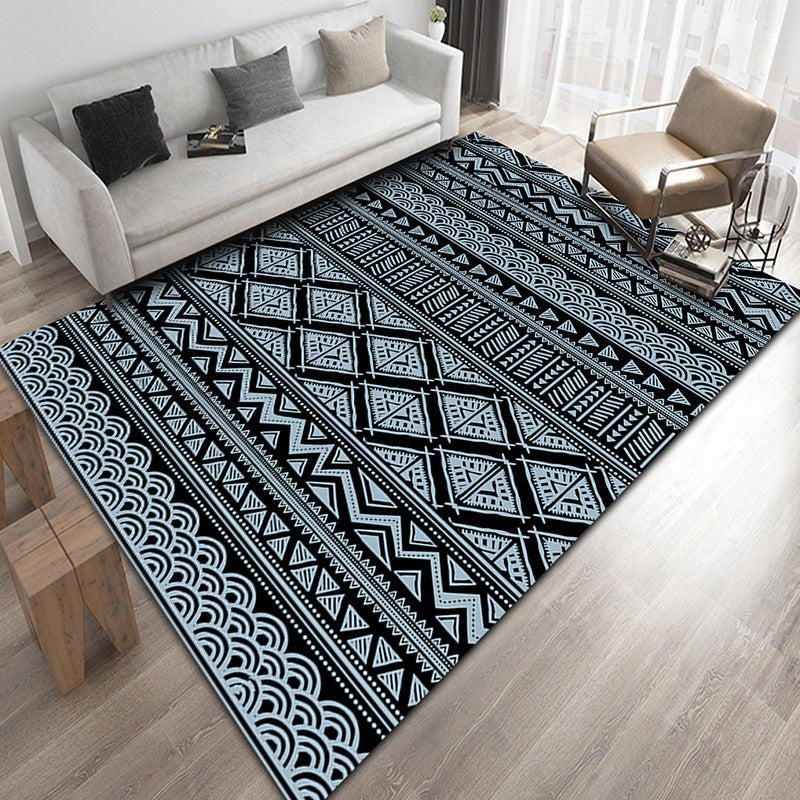 Victoria Boho-Chic Rug Tribal Symbols Area Pleinet Carpet Adouciable Tapis lavable pour le salon