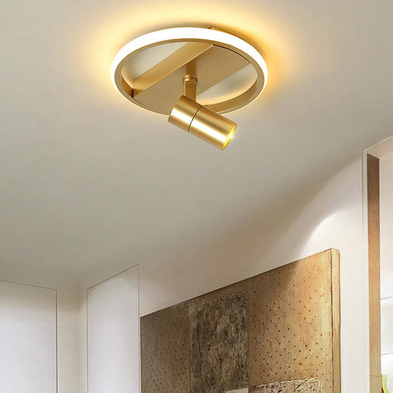 Modern Semi Track Light Fixture Flush Mount Ceiling Light for Clothing Store