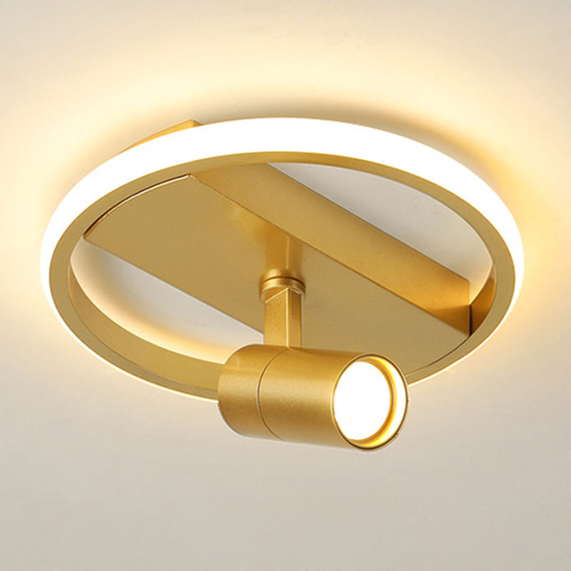 Modern Semi Track Light Fixture Flush Mount Ceiling Light for Clothing Store