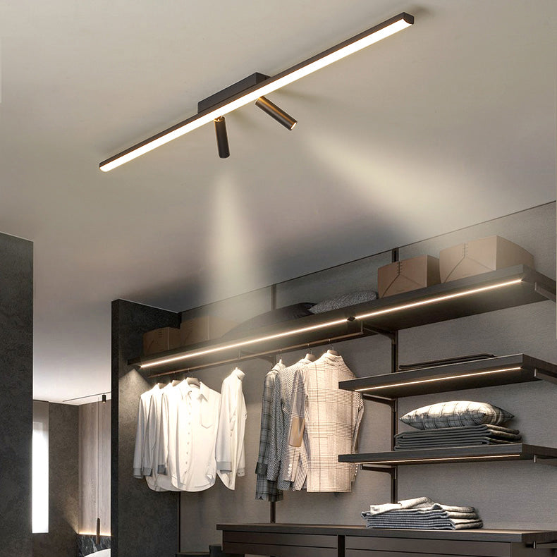 Black Modern Semi Slush Sofiling Spotlight Iron Iron Lampla lampada per soggiorno per soggiorno