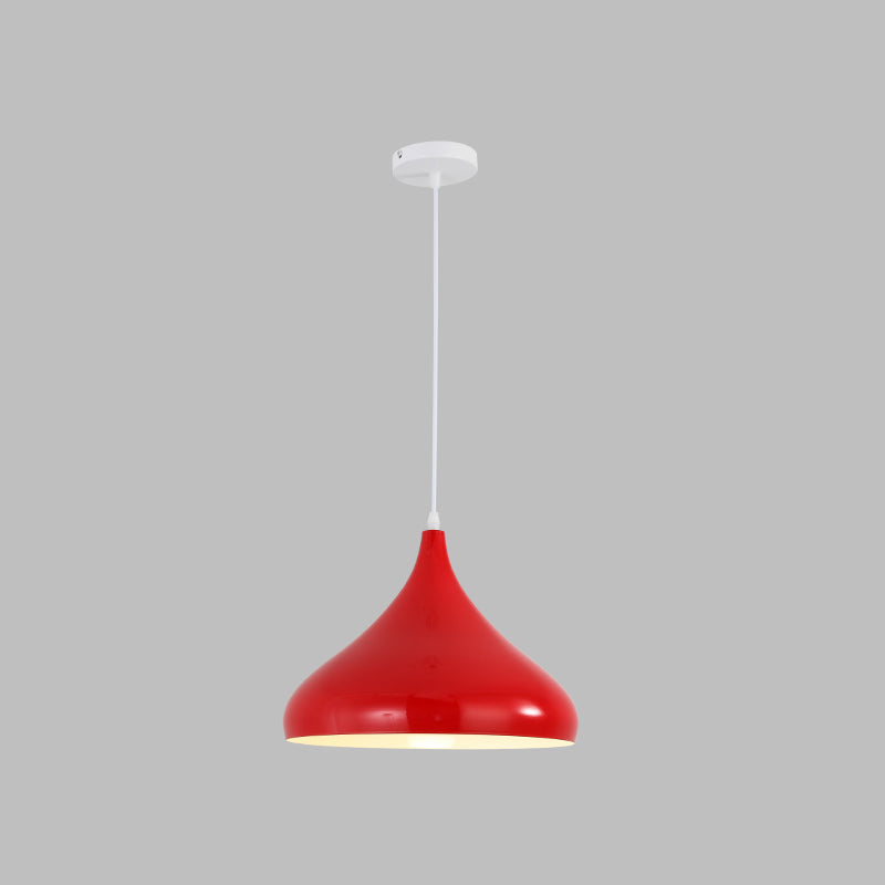 Macaron Matel Hanging Light, Nordic Teardrop Shade 1-Light Pendant Lighting