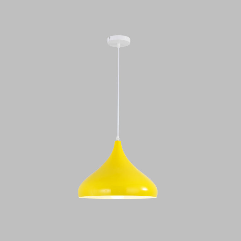 Macaron Matel Hanging Light, Nordic Teardrop Shade 1-Light Pendant Lighting