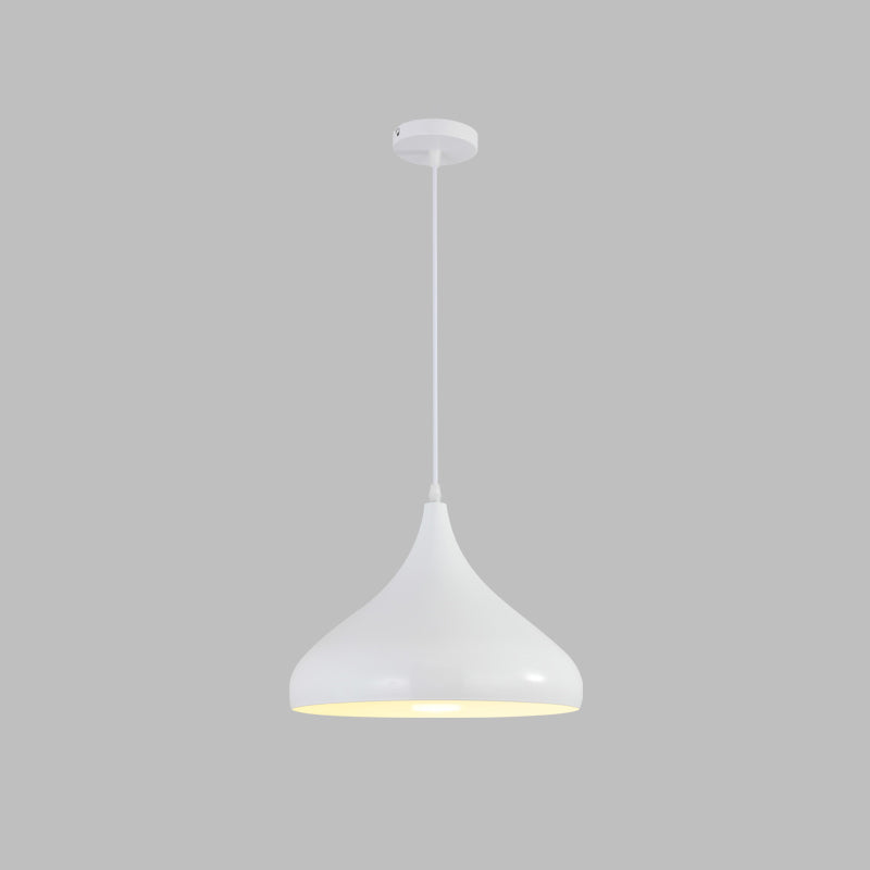 Macaron Matel Hanging Light, Nordic Teardrop Shade 1-Light Pendant Lighting