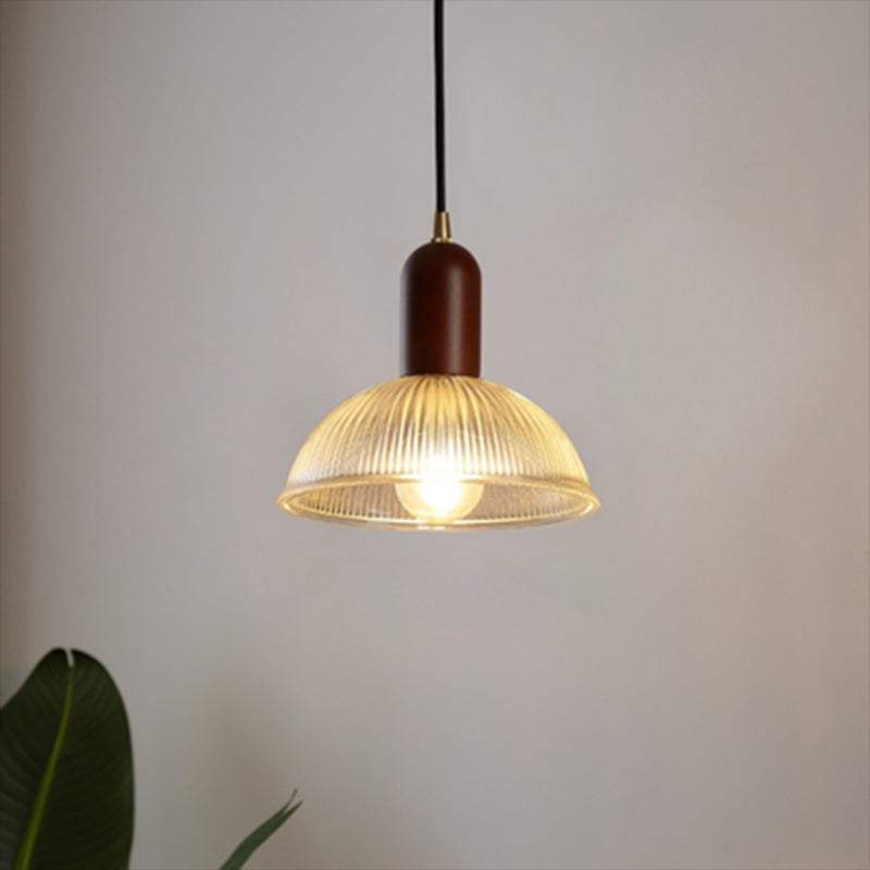 1 lichte hanglamp met glazen schaduw industriële kom hangende lamp voor slaapkamer