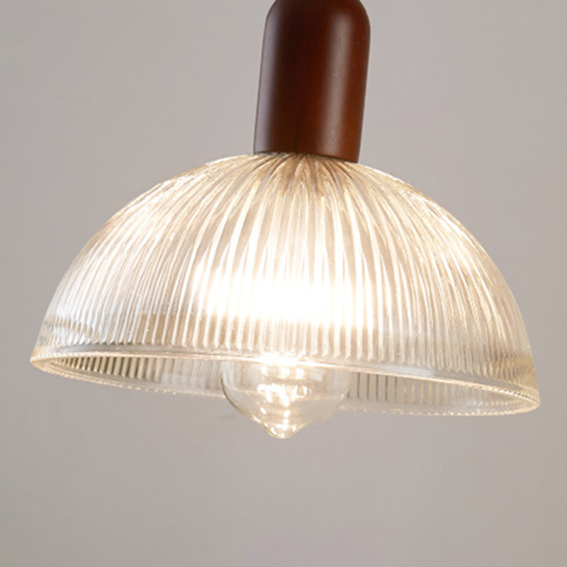 1 lichte hanglamp met glazen schaduw industriële kom hangende lamp voor slaapkamer