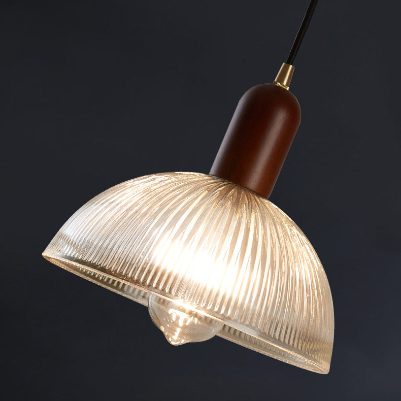 1 lichte hanglamp met glazen schaduw industriële kom hangende lamp voor slaapkamer