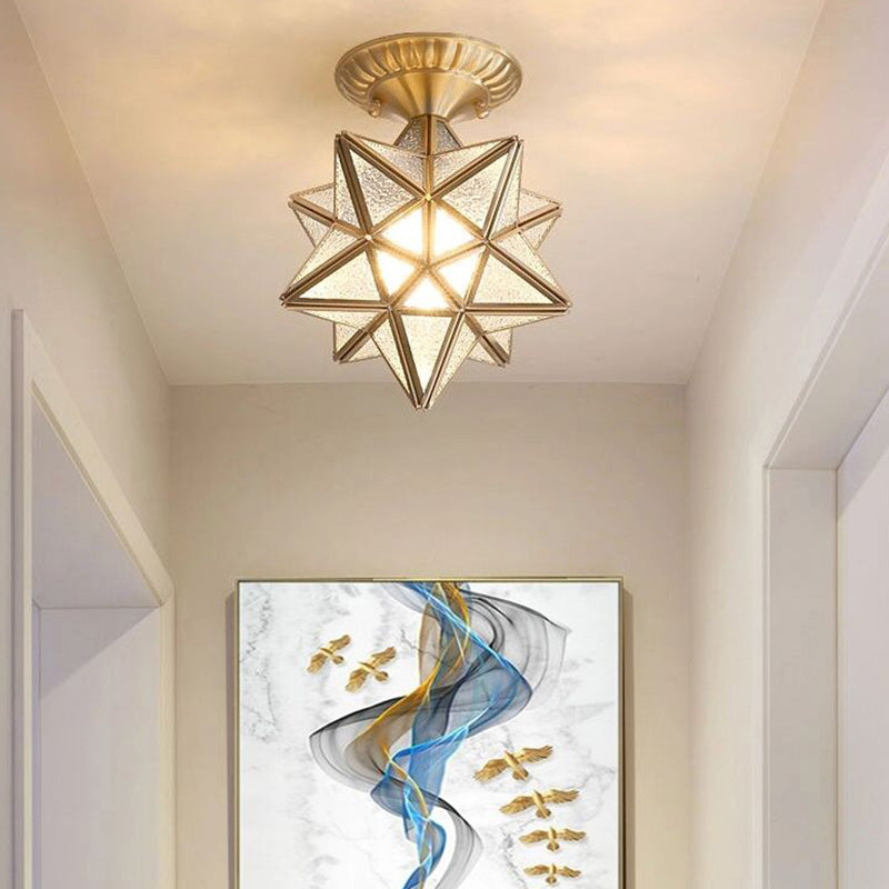 Semi Flush Mount plafondlicht American Country Style Aisle Corridor Star Shape Plafond Mount Light