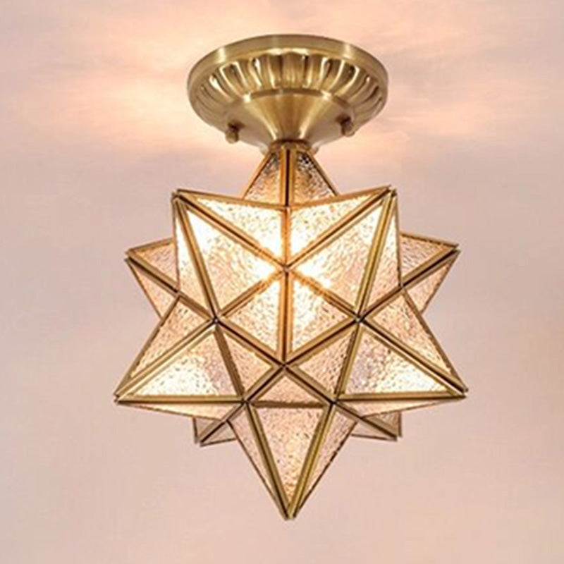 Semi Flush Mount plafondlicht American Country Style Aisle Corridor Star Shape Plafond Mount Light