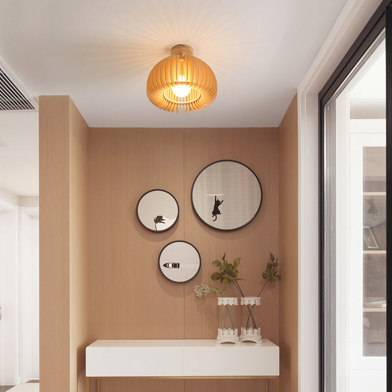 Asian Dome Semi Flush Mount Deckenleuchte 1-leichte Halbflush-Mount-Beleuchtung für Korridor