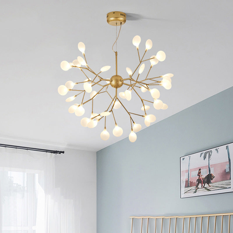 Chandelier Gold Firefly Chandelier Motal Multi Lights Plafond Chandelier pour le salon