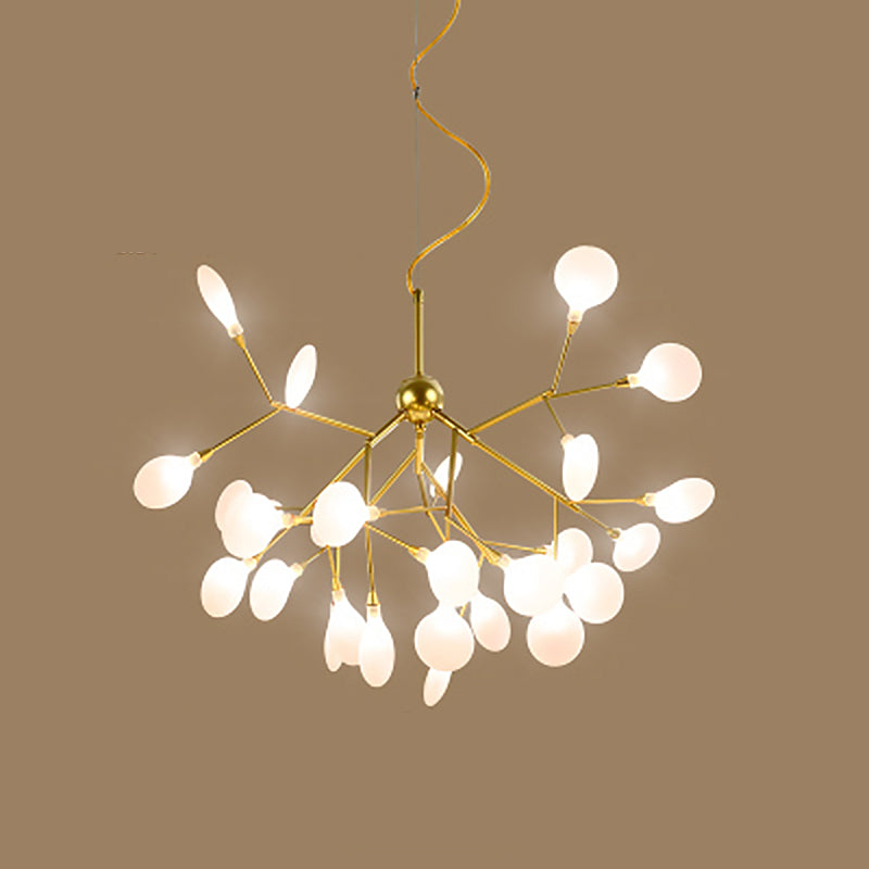 Gold Firefly Chandelier Modernist Metal Multi Lights Ceiling Chandelier for Living Room