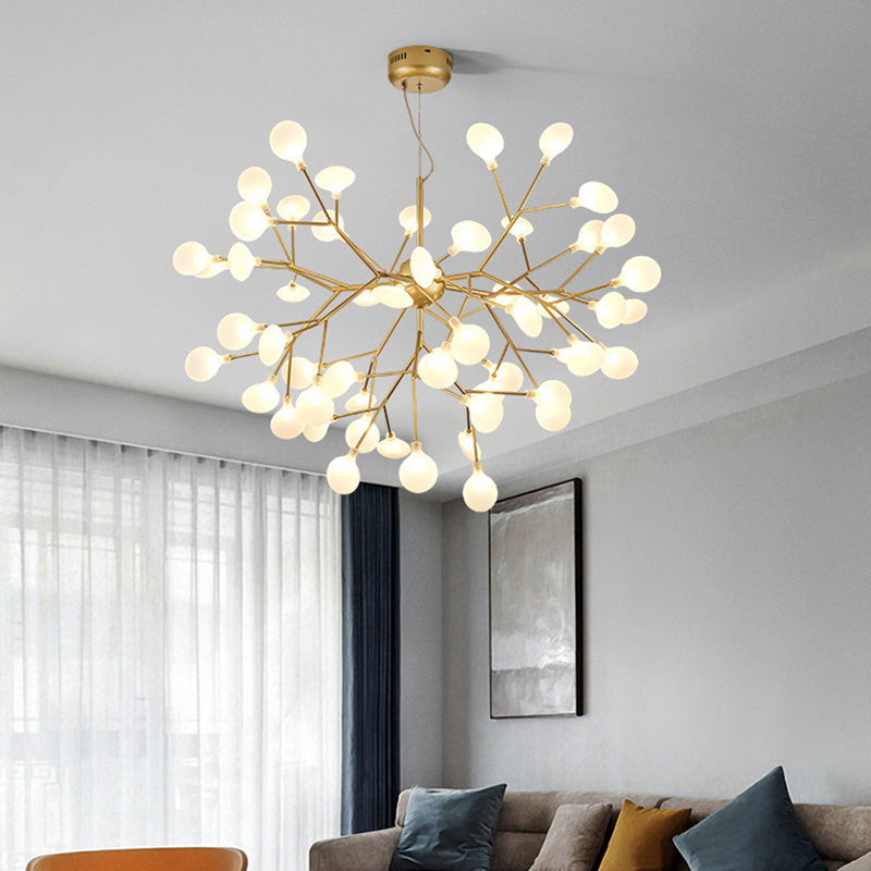 Chandelier Gold Firefly Chandelier Motal Multi Lights Plafond Chandelier pour le salon