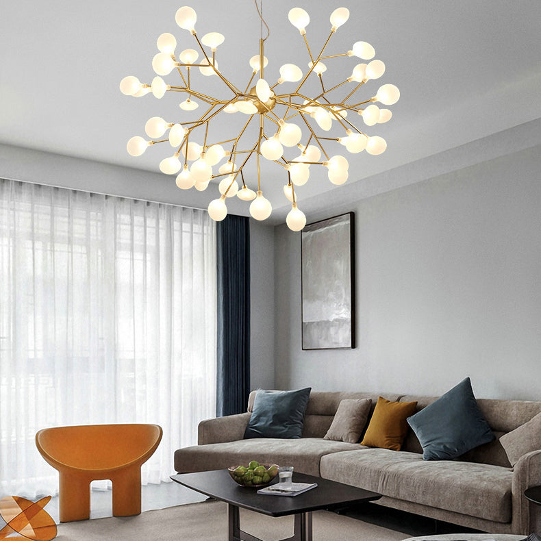 Chandelier Gold Firefly Chandelier Motal Multi Lights Plafond Chandelier pour le salon