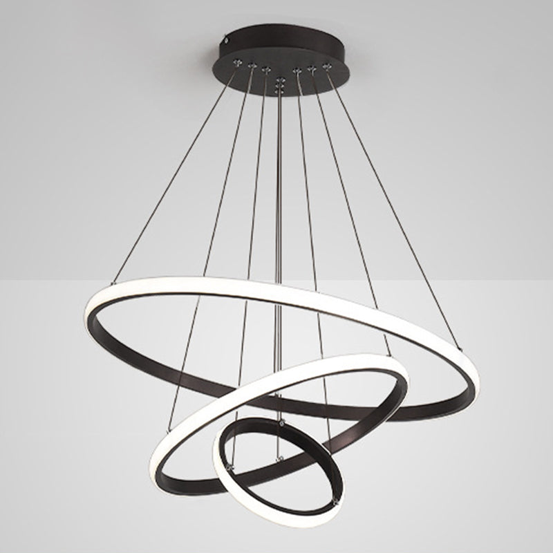 Multi-Tier Chandelier Light Fixtures Modern 3-Light Chandelier Pendant Lamp with Acrylic Shade