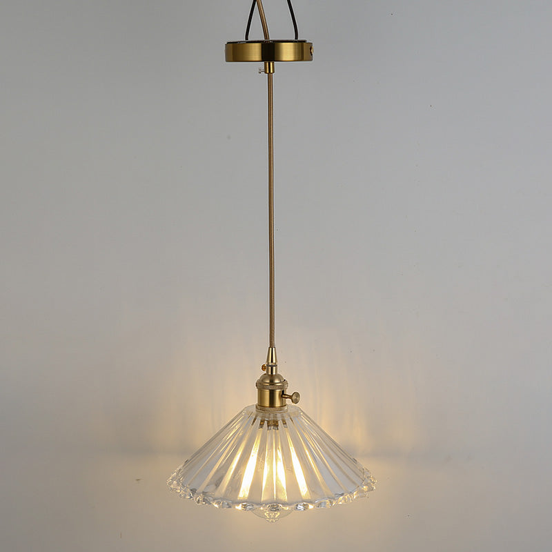 Scalloped Shade Hanging Lamps Industrial Suspension Pendant for Kitchen Restaurant