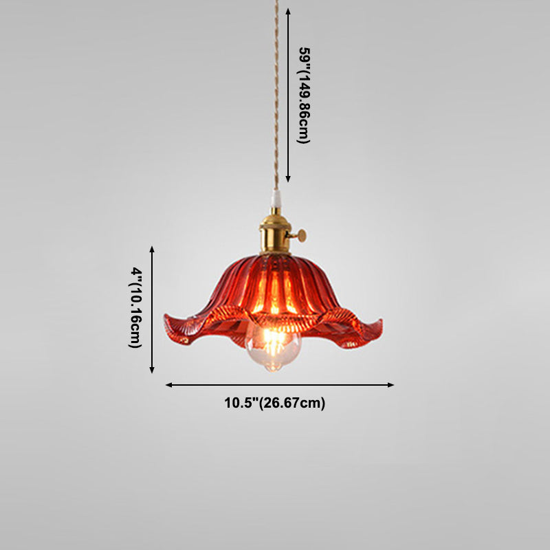 Rood/oranje eenhang hanglamp Moderne hangende lampen voor keukenrestaurant