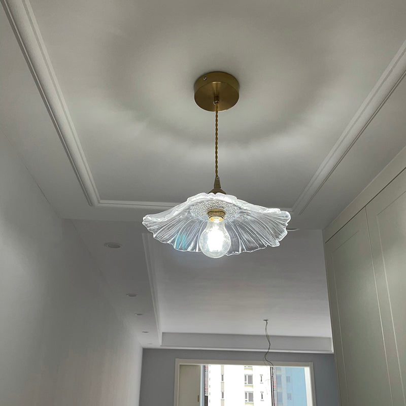 Industrial Minimalist Pendant Light Ceiling Lighting Fixture with Creative Glass Shape