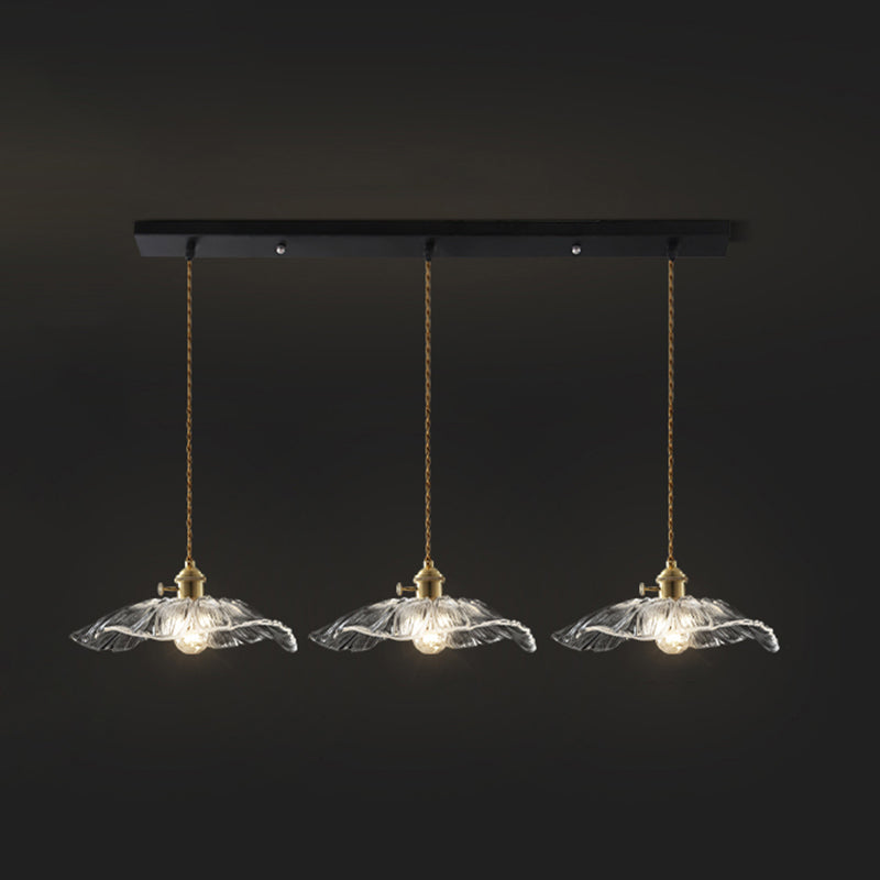 Industrial Minimalist Pendant Light Ceiling Lighting Fixture with Creative Glass Shape