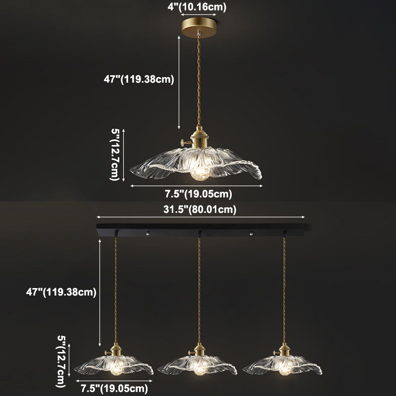 Industrial Minimalista de iluminación de techo de luz colgante con forma creativa de vidrio