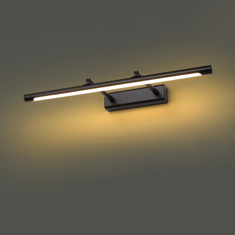 Metal Shade Linear Swing Arm Lights Medro de pared Moderna 1 Cabeza de montaje en la pared en negro