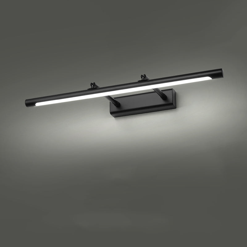 Metal Shade Linear Swing Arm Lights Medro de pared Moderna 1 Cabeza de montaje en la pared en negro