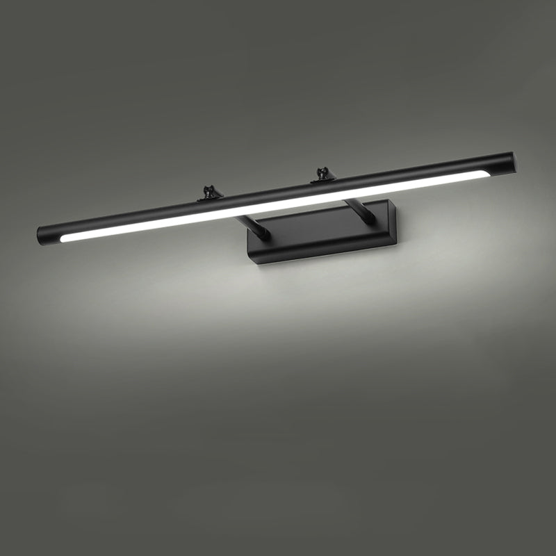 Metal Shade Linear Swing Arm Lights Medro de pared Moderna 1 Cabeza de montaje en la pared en negro