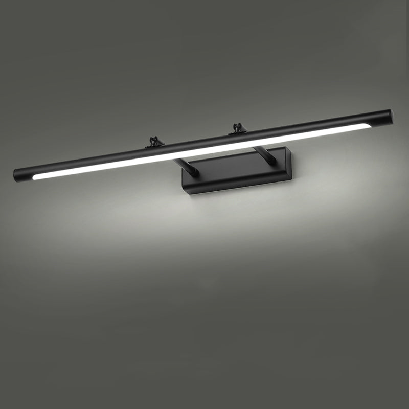 Metal Shade Linear Swing Arm Lights Medro de pared Moderna 1 Cabeza de montaje en la pared en negro