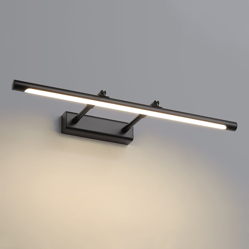 Metal Shade Linear Swing Arm Lights Medro de pared Moderna 1 Cabeza de montaje en la pared en negro