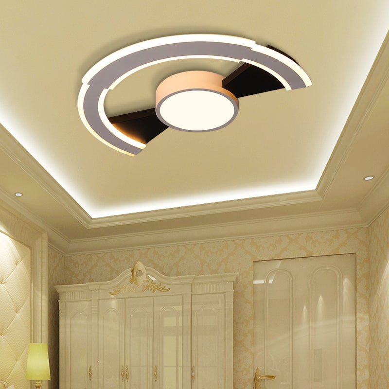 16"/19.5"/23.5" Traverse Lighting Fixture Modern Acrylic Warm/White Ceiling Lights Flush Mount