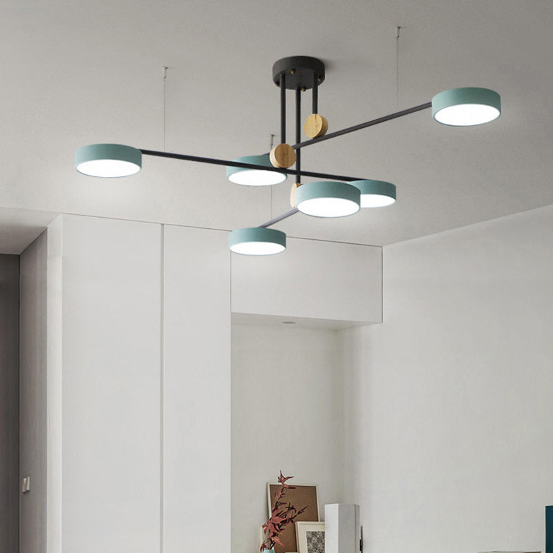 MODERNO MODERNO ALIMINA DI MONTO DI FLUSTO GEOMETRICO METALE 6 LUCI A LED FLUSH APPROPRITURA