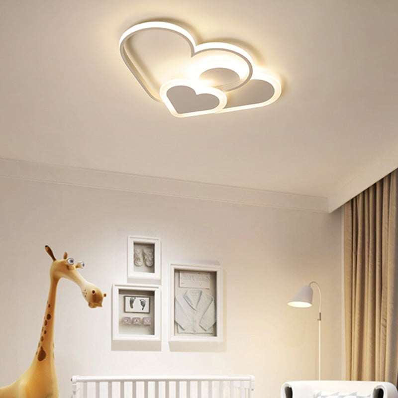 Modern LED Lamp Nordic Flush Mount Light Fixture with Acrylic Shade for Children's Room