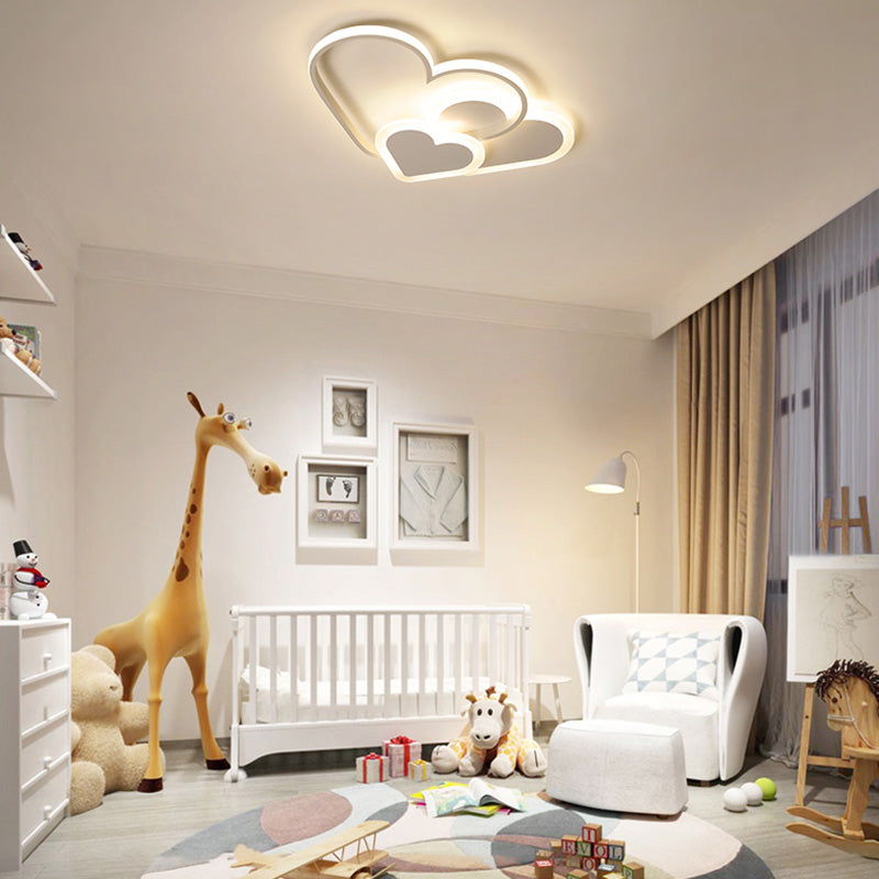 Modern LED Lamp Nordic Flush Mount Light Fixture with Acrylic Shade for Children's Room