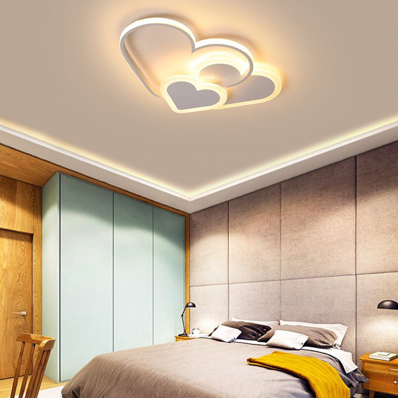 Modern LED Lamp Nordic Flush Mount Light Fixture with Acrylic Shade for Children's Room