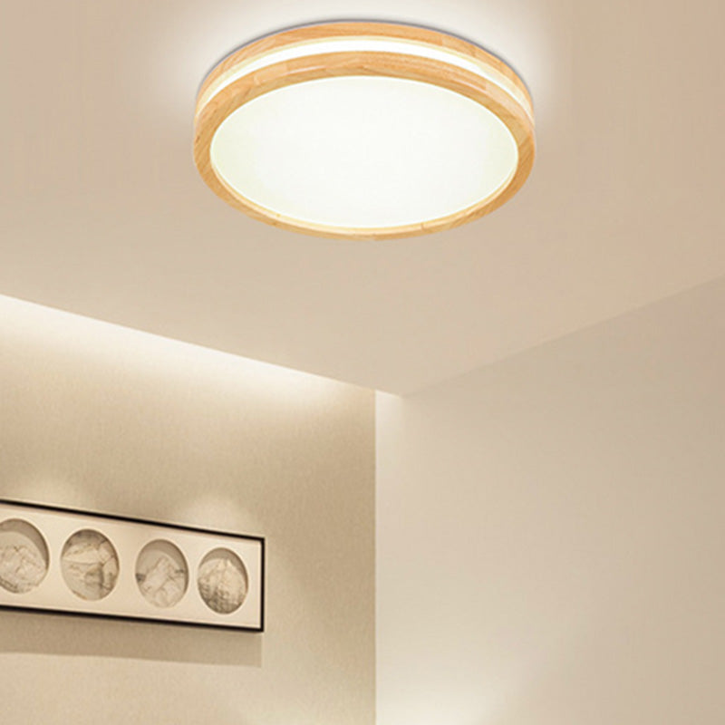 Solid Wood Flushmount Ceiling Licht Moderne Lampe für Office Living Room