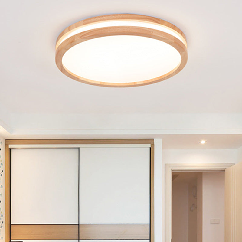 Solid Wood Flushmount Ceiling Licht Moderne Lampe für Office Living Room